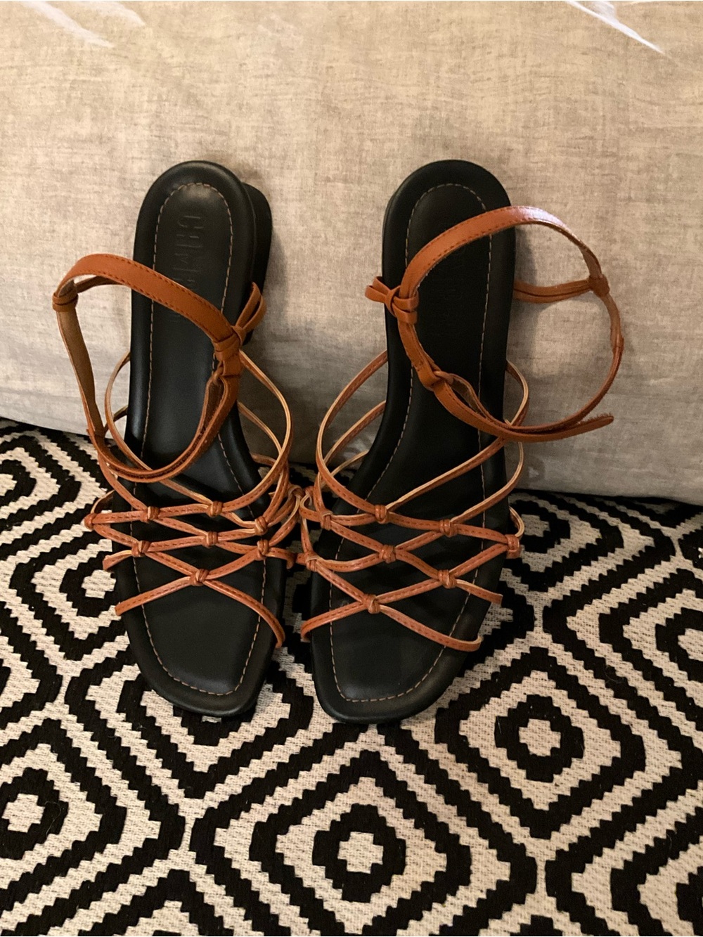 Camper Brown Leather Strappy Gladiator Sandals - Picture 4 of 4
